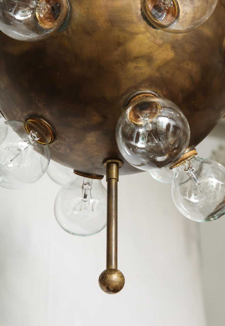 Italian Bronze Sputnik Chandelier, 1 of 2 For Sale at 1stdibs