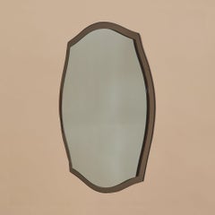 Italian Bronze-Tinted Wall Mirror Attributed to Cristal Arte, 1970s