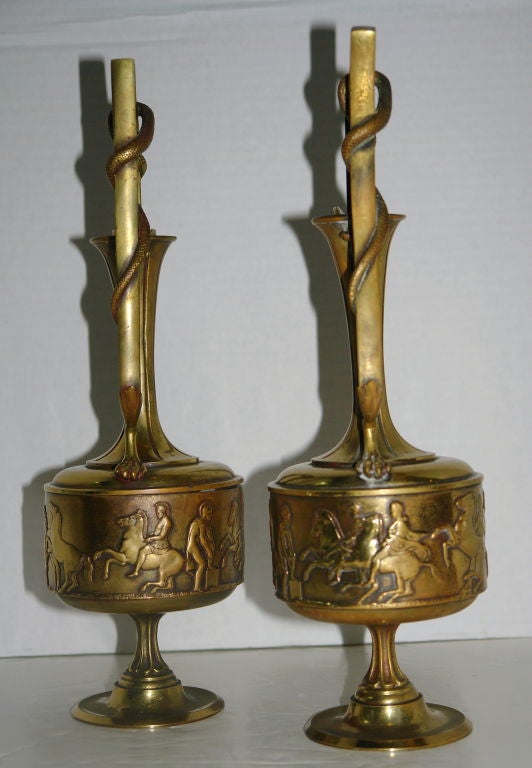 Italian Bronze Vases For Sale 1