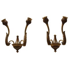 Italian Bronze Wall Sconces