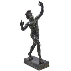 Italian “Bronzed” Patinated Plaster Figure of the Dancing Faun, circa 1900
