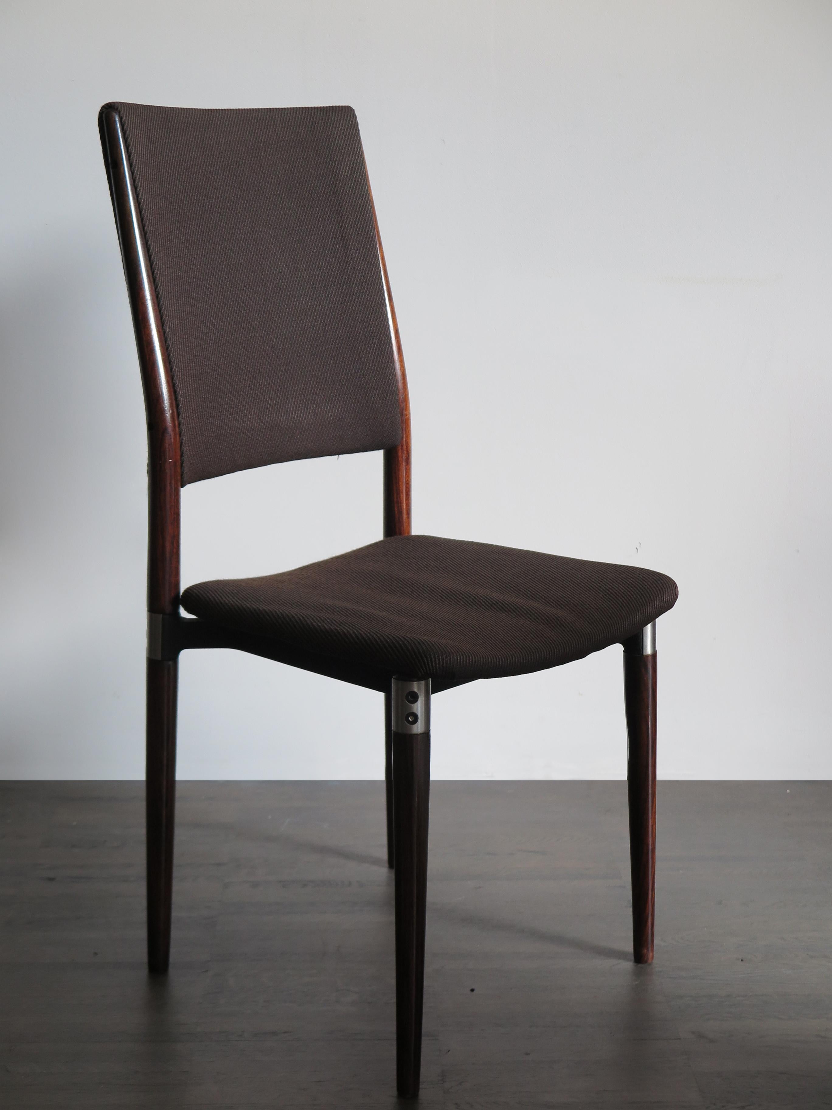 Italian Brown Dining Chairs by Eugenio Gerli for Tecno Model S81, 1950s 7