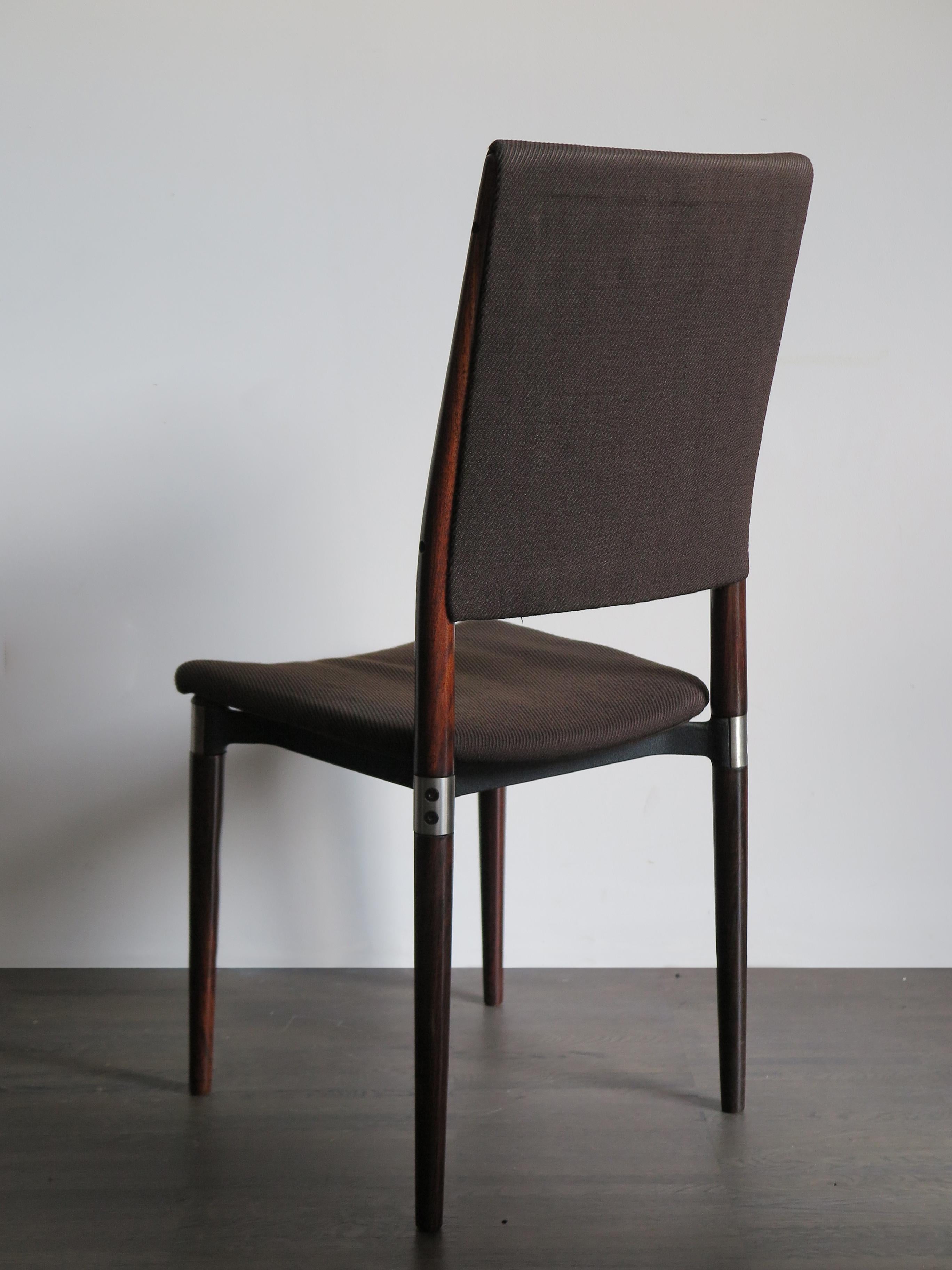 Italian Brown Dining Chairs by Eugenio Gerli for Tecno Model S81, 1950s 9