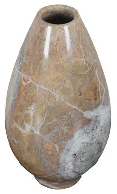 Italian Brown & Gray Natural Marble Polished Natural Stone Flower Bud Vase