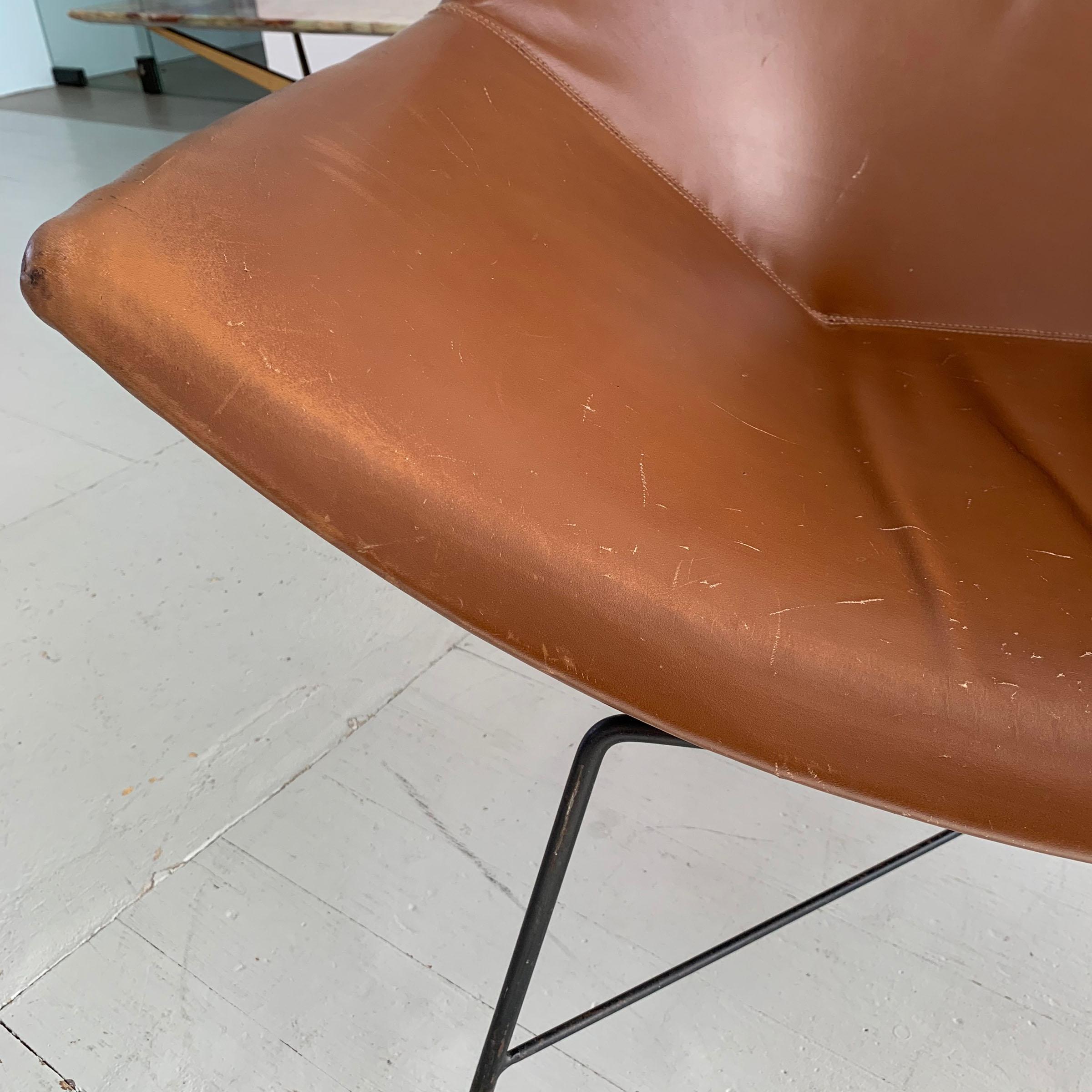 Italian Brown Leather Kosmos Chair Design by Augusto Bozzi for Saporiti, 1954 For Sale 2