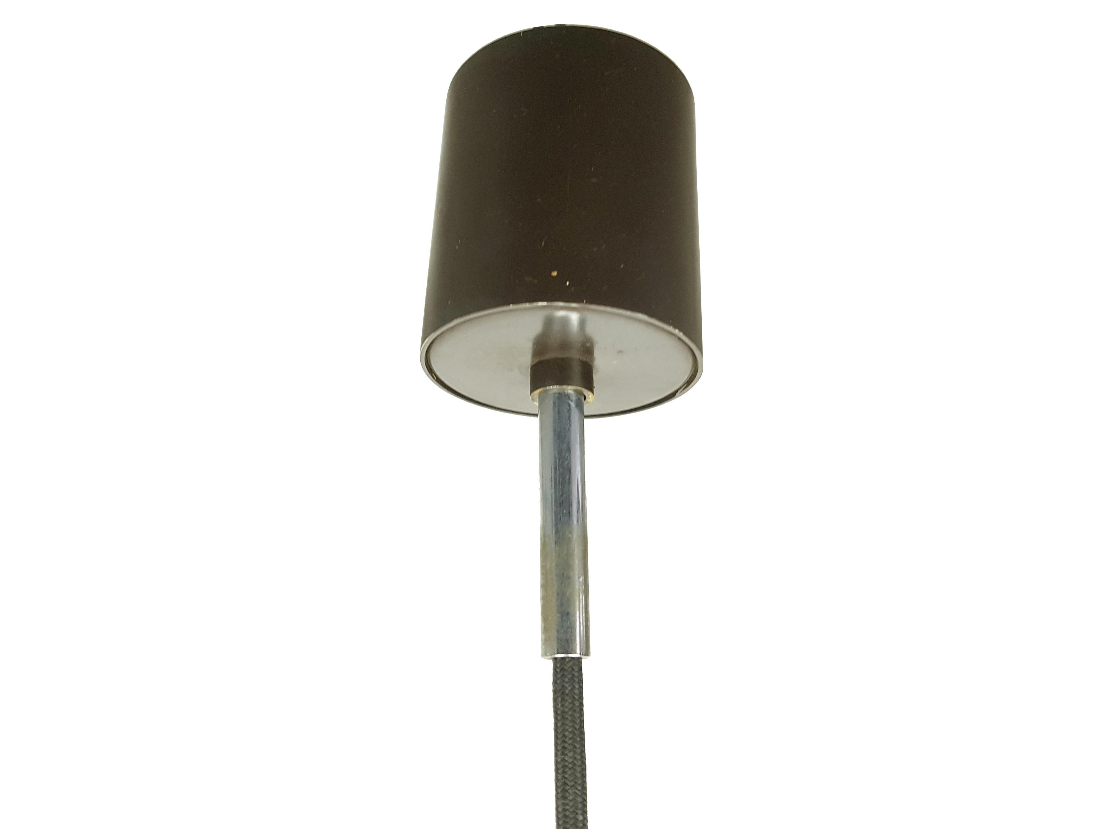 Italian Brown Metal, Copper & Glass Pendant Lamp from Stilnovo, 1960s For Sale 5