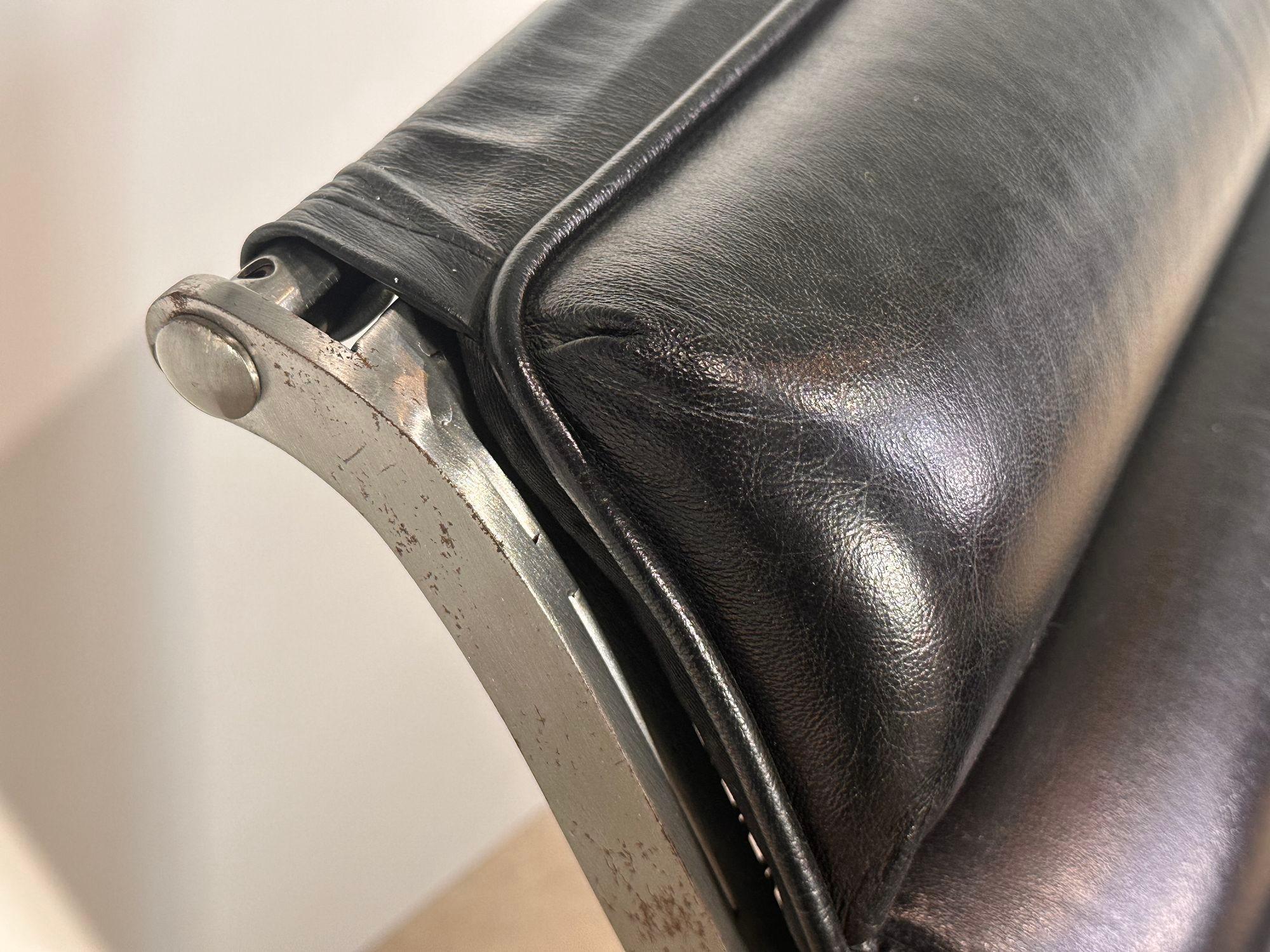 Chaise longue italienne en aluminium brossé, 1960 3