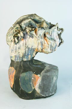 Brutalist Ceramic  Dog Sculpture 1970's