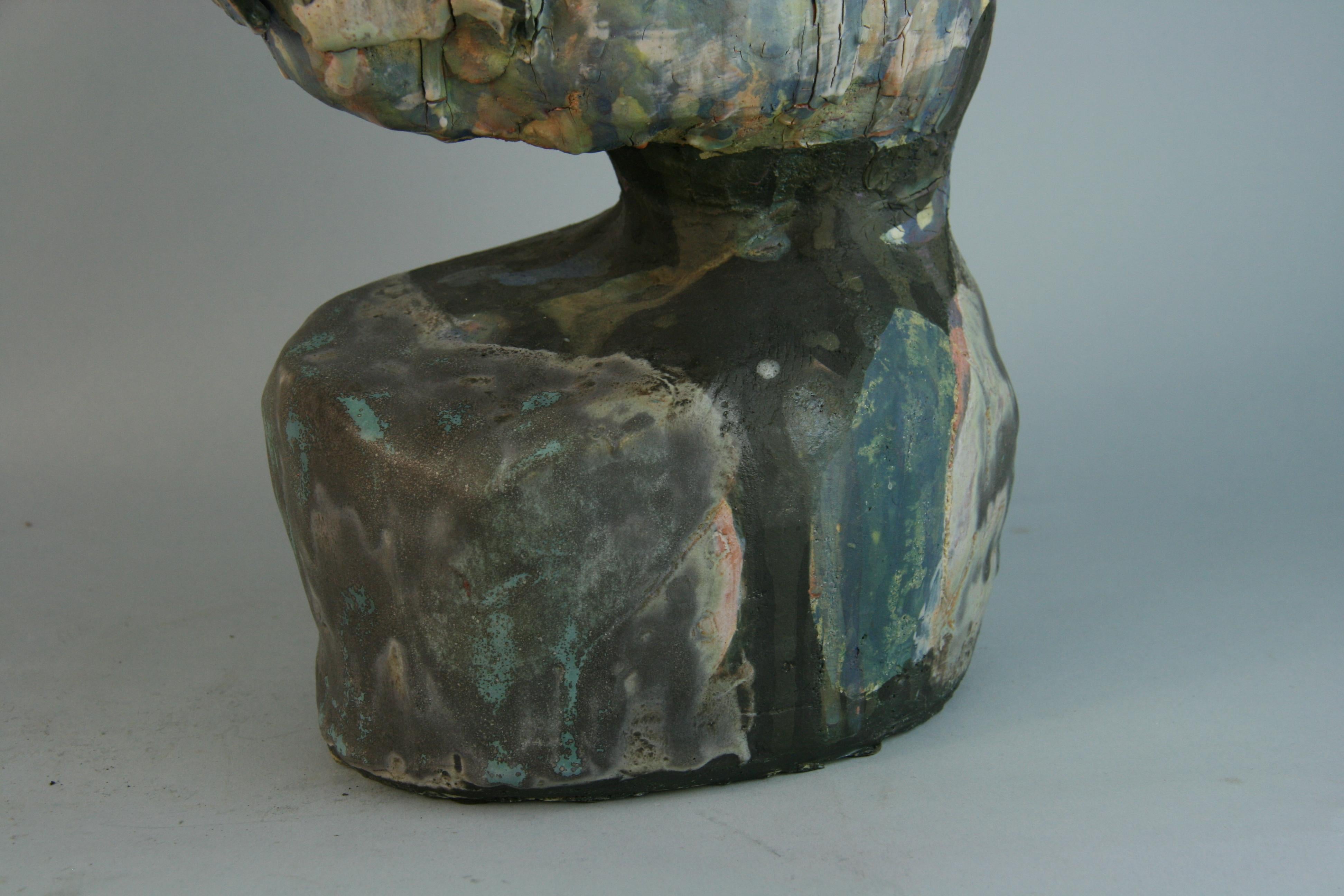 Italian Brutalist Ceramic  Sculpture 1970's For Sale 4