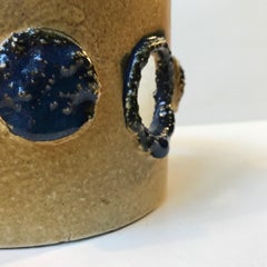 Fioriera italiana in ceramica brutalista, anni '70