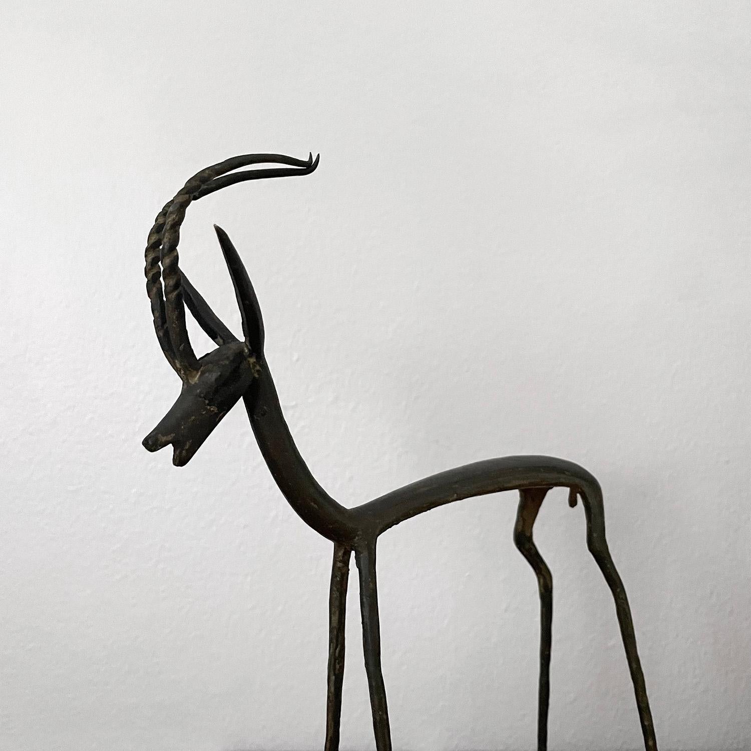 Italian Brutalist Iron Antelope Sculpture  For Sale 6