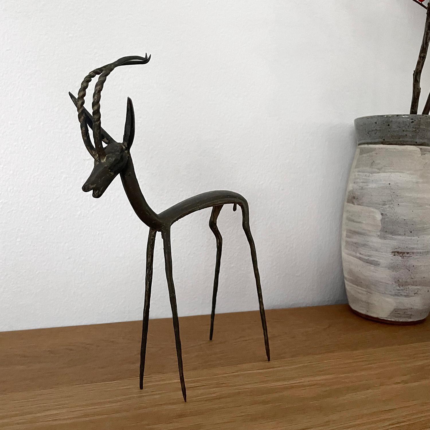 Italian Brutalist Iron Antelope Sculpture  For Sale 8