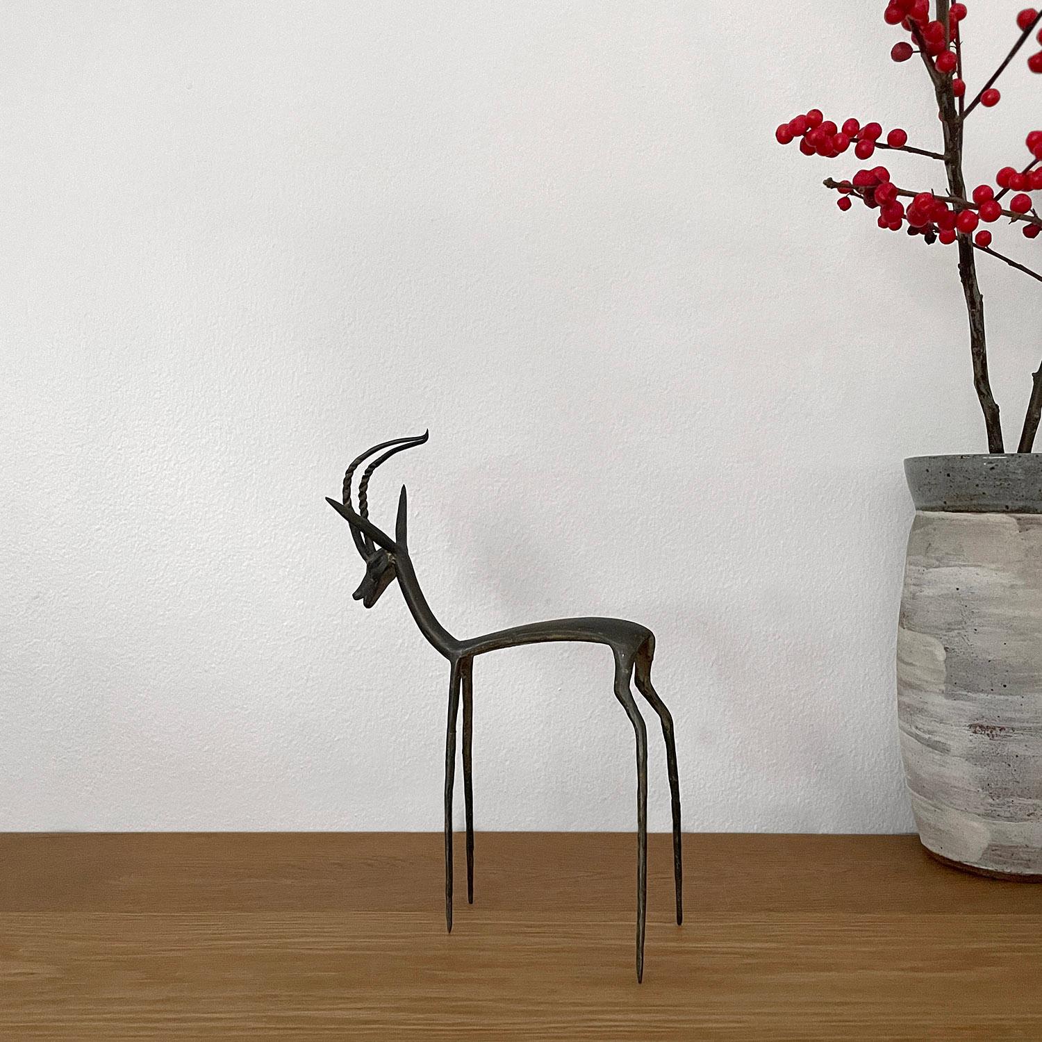 Italian Brutalist Iron Antelope Sculpture  For Sale 4