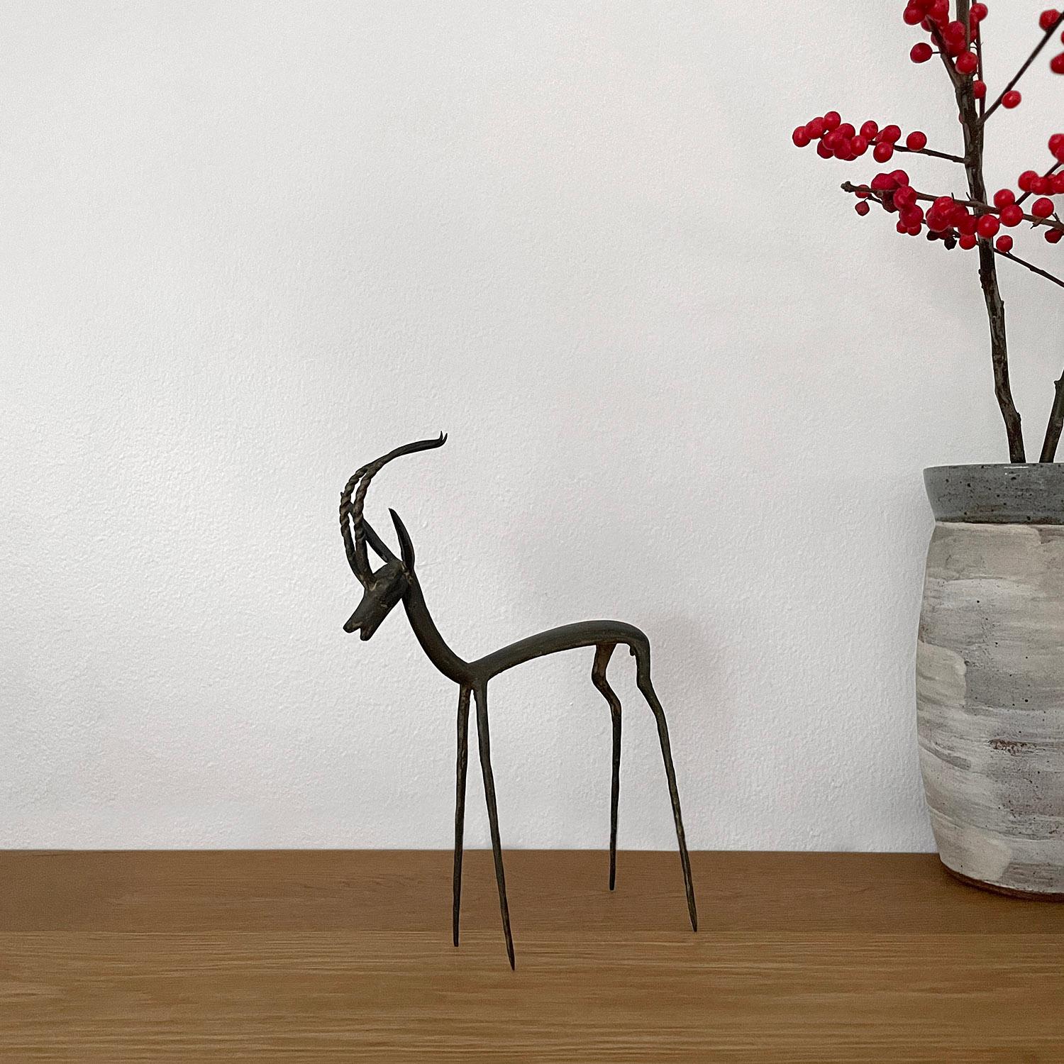 Italian Brutalist Iron Antelope Sculpture  For Sale 5