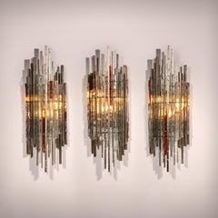 Italian Brutalist Sculptural Wall Lamp by Poliarte, 1970s