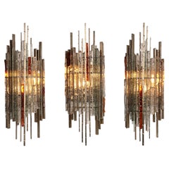 Italian Brutalist Sculptural Wall Lamp by Poliarte, 1970s