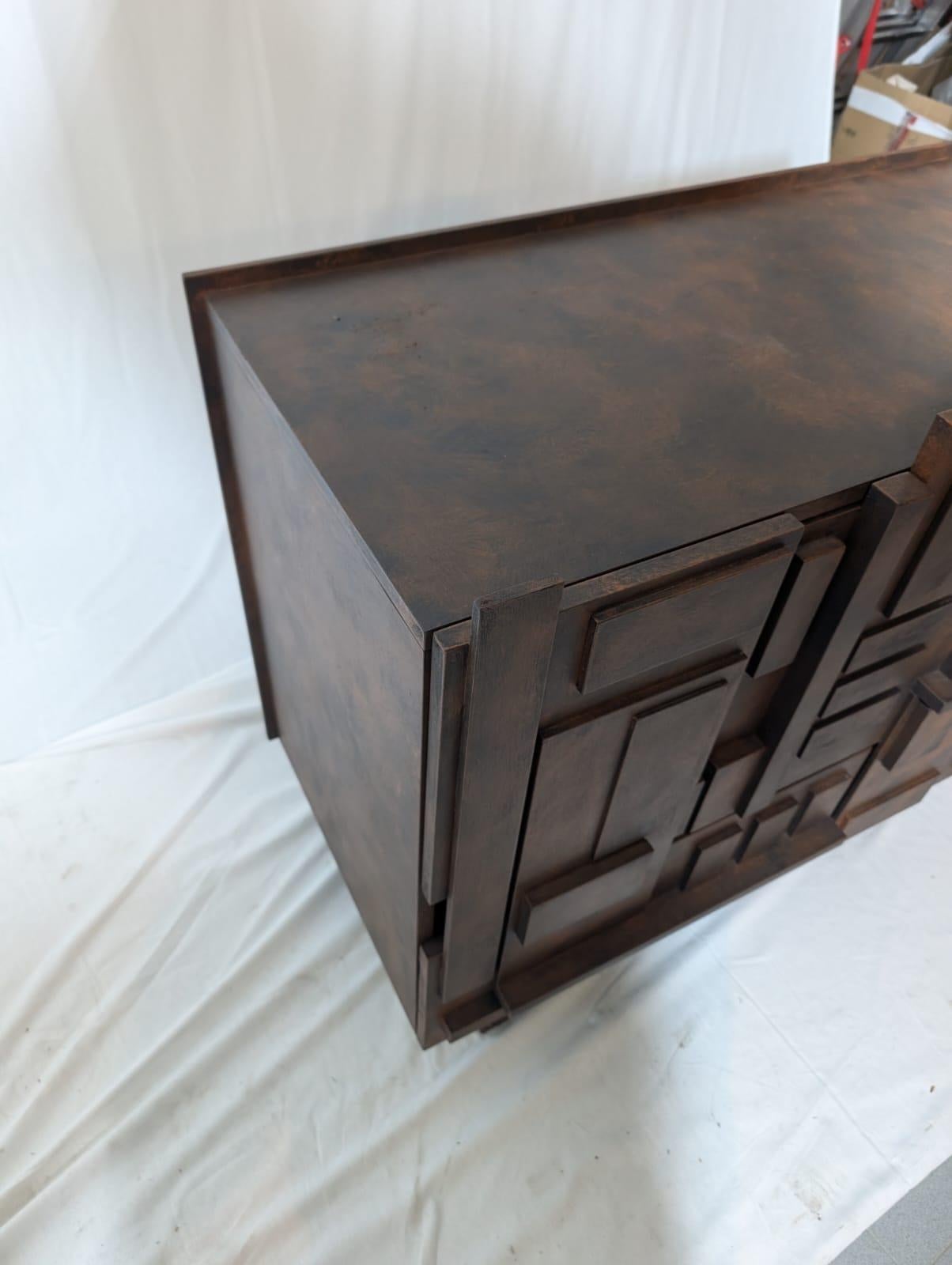Late 20th Century Italian Brutalist Sideboard, 90s in vendita