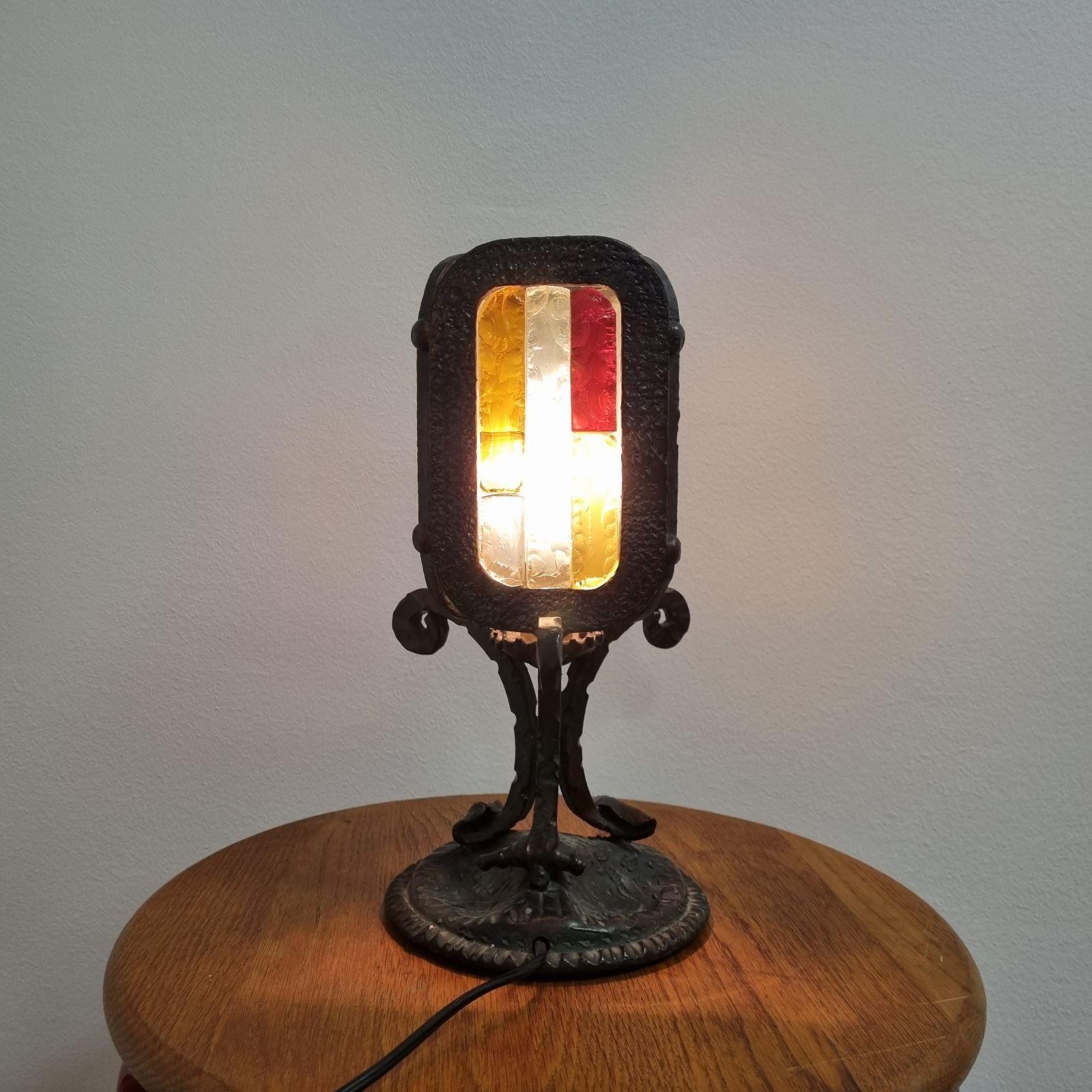 Mid-Century Modern Italian Brutalist Table Lamp by Longobard, Italy 60s For Sale