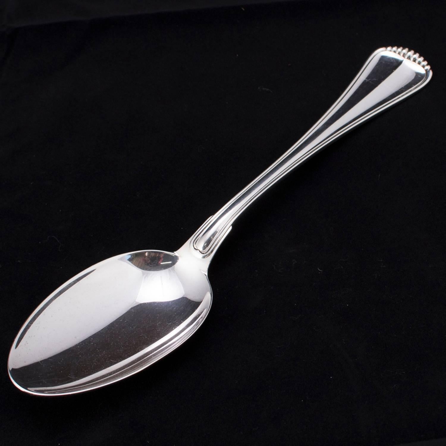 Italian Buccellati Milano Sterling Silver Serving Spoon, 4.18 toz, circa 1930 6