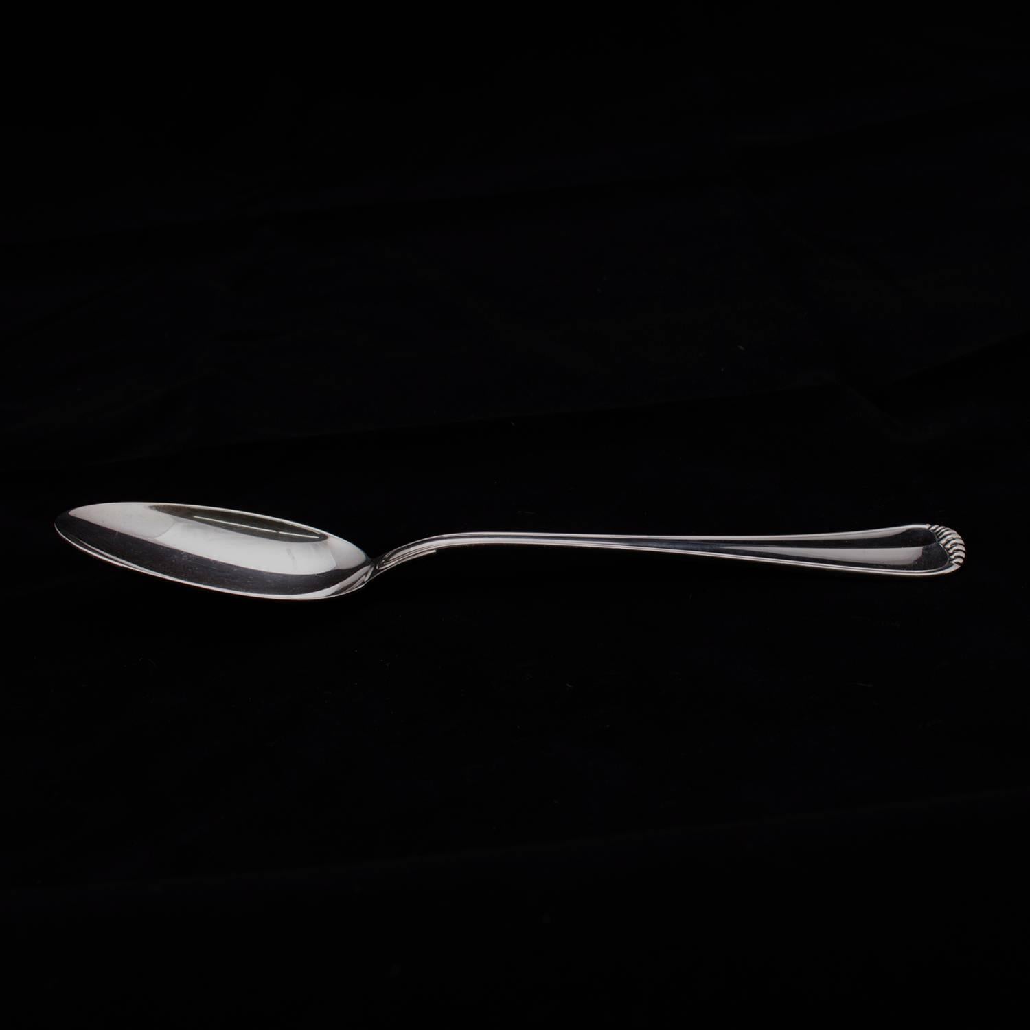 Italian Buccellati Milano Sterling Silver Serving Spoon, 4.18 toz, circa 1930 7