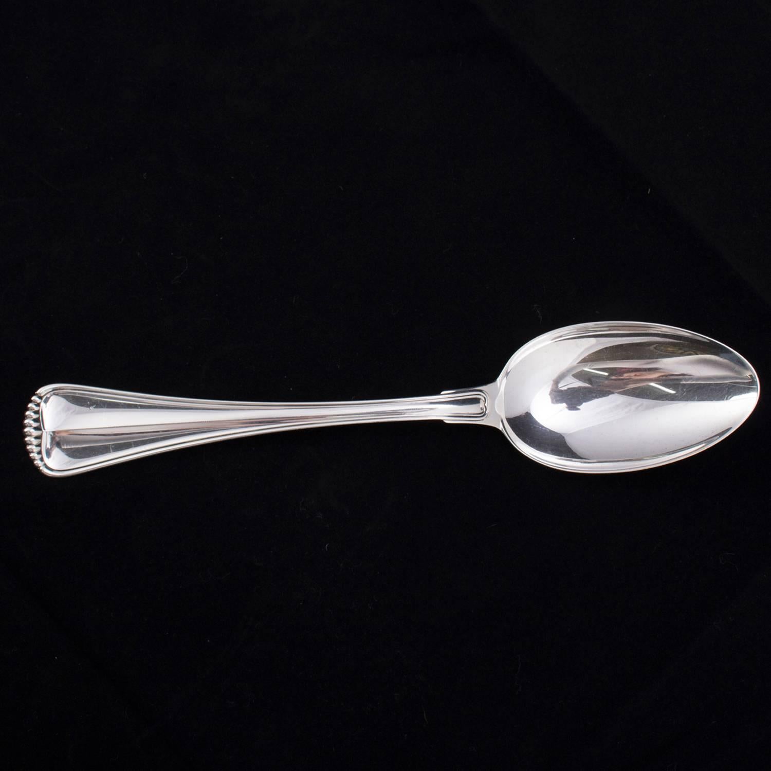 Italian Buccellati Milano Sterling Silver Serving Spoon, 4.18 toz, circa 1930 8