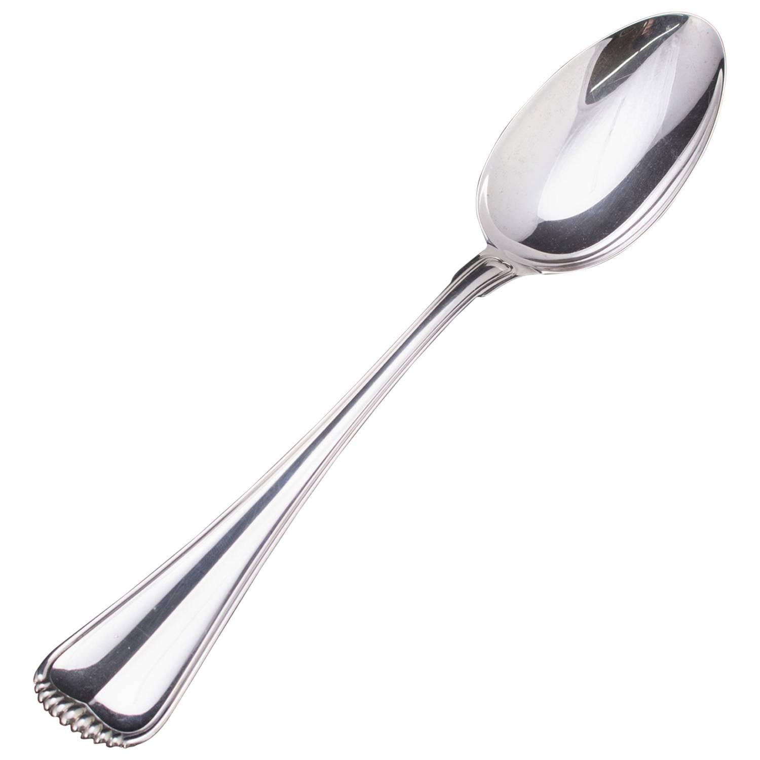 Italian Buccellati Milano Sterling Silver Serving Spoon, 4.18 toz, circa 1930