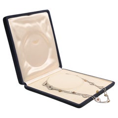 Italian Buccellati Sapphire-Set Sectioned Pattern Necklace (Approx .7-Carats)