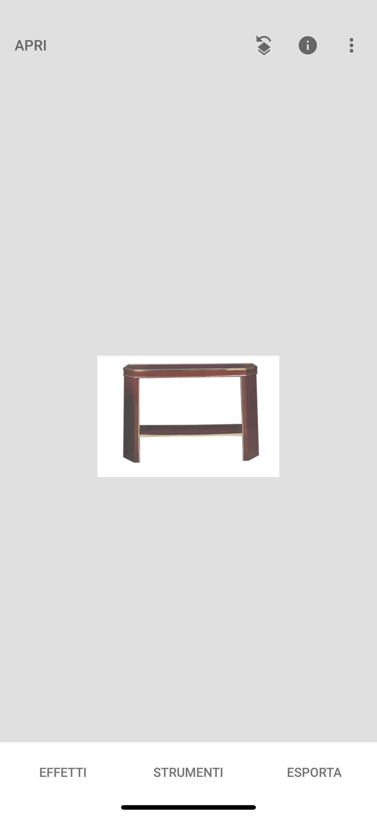 Modern Italian Burgundy Lacquered and Brass Console Table, 1980s