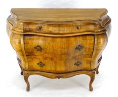 Italian Burl 45" Wide Bombay 3 Drawers Dresser Chest MINT!