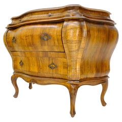 Italian Burl 45" Wide Bombay 3 Drawers Dresser Chest MINT!