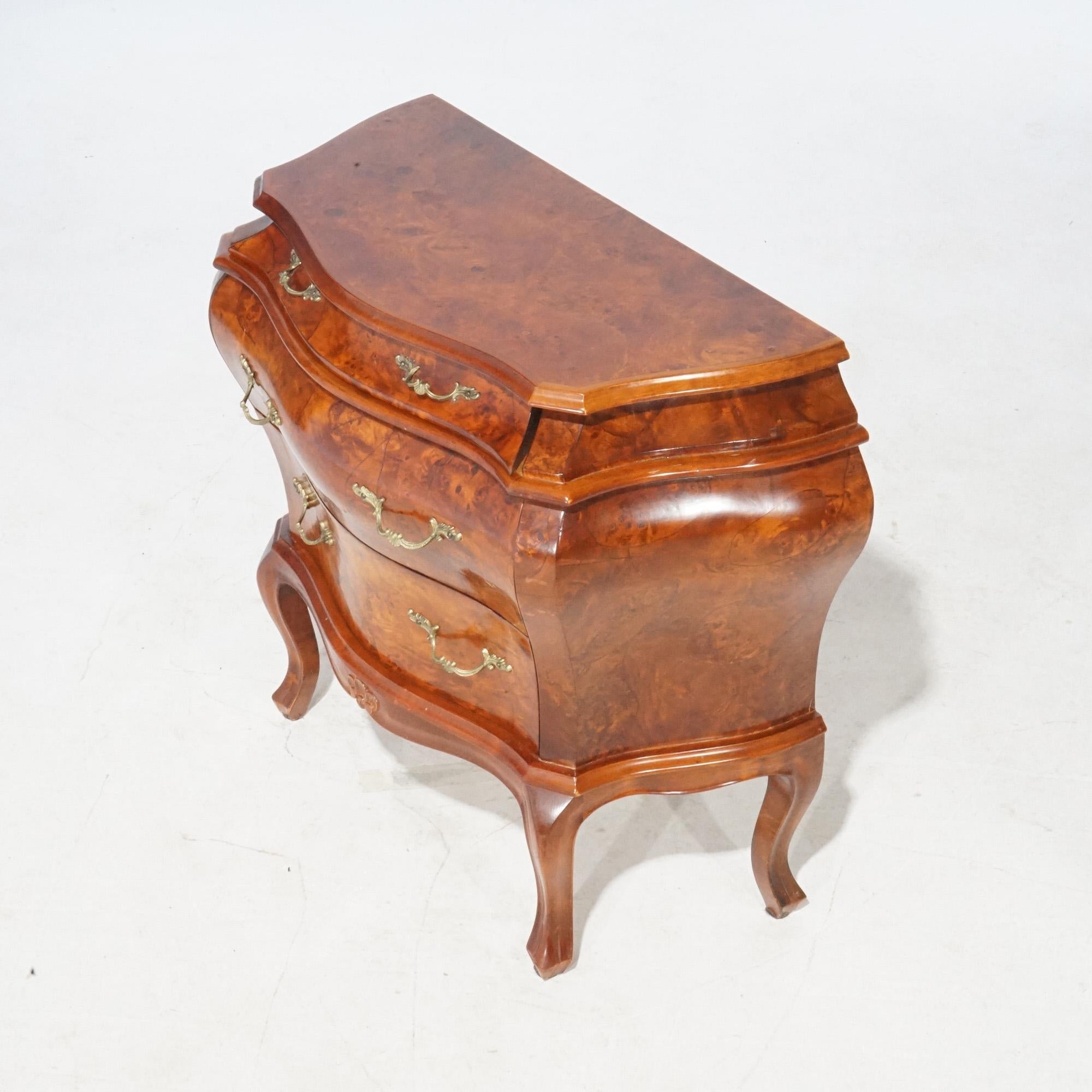 Italian Burl Bombay Side Stand Commode 20th C 3