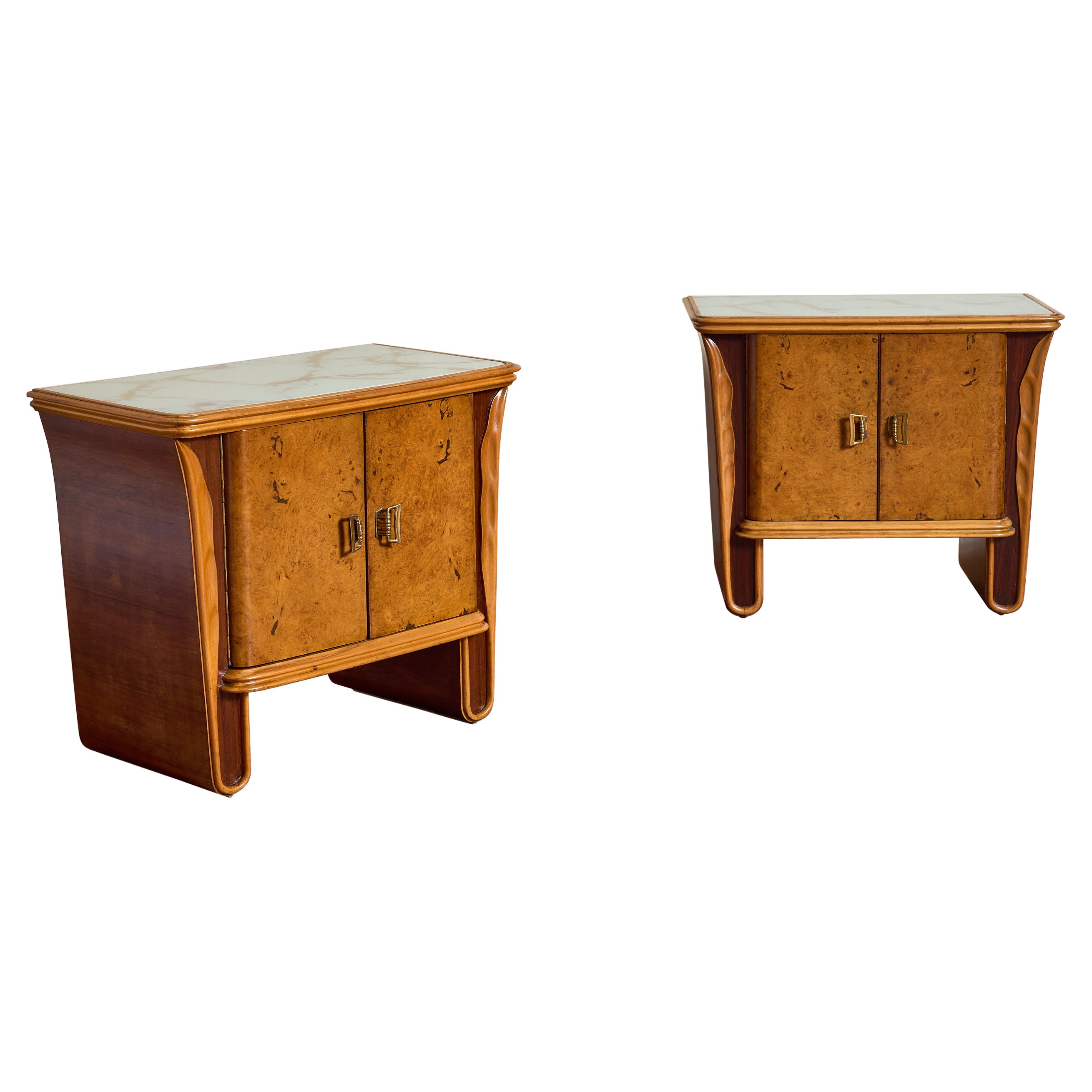 Italian Burl End Tables For Sale