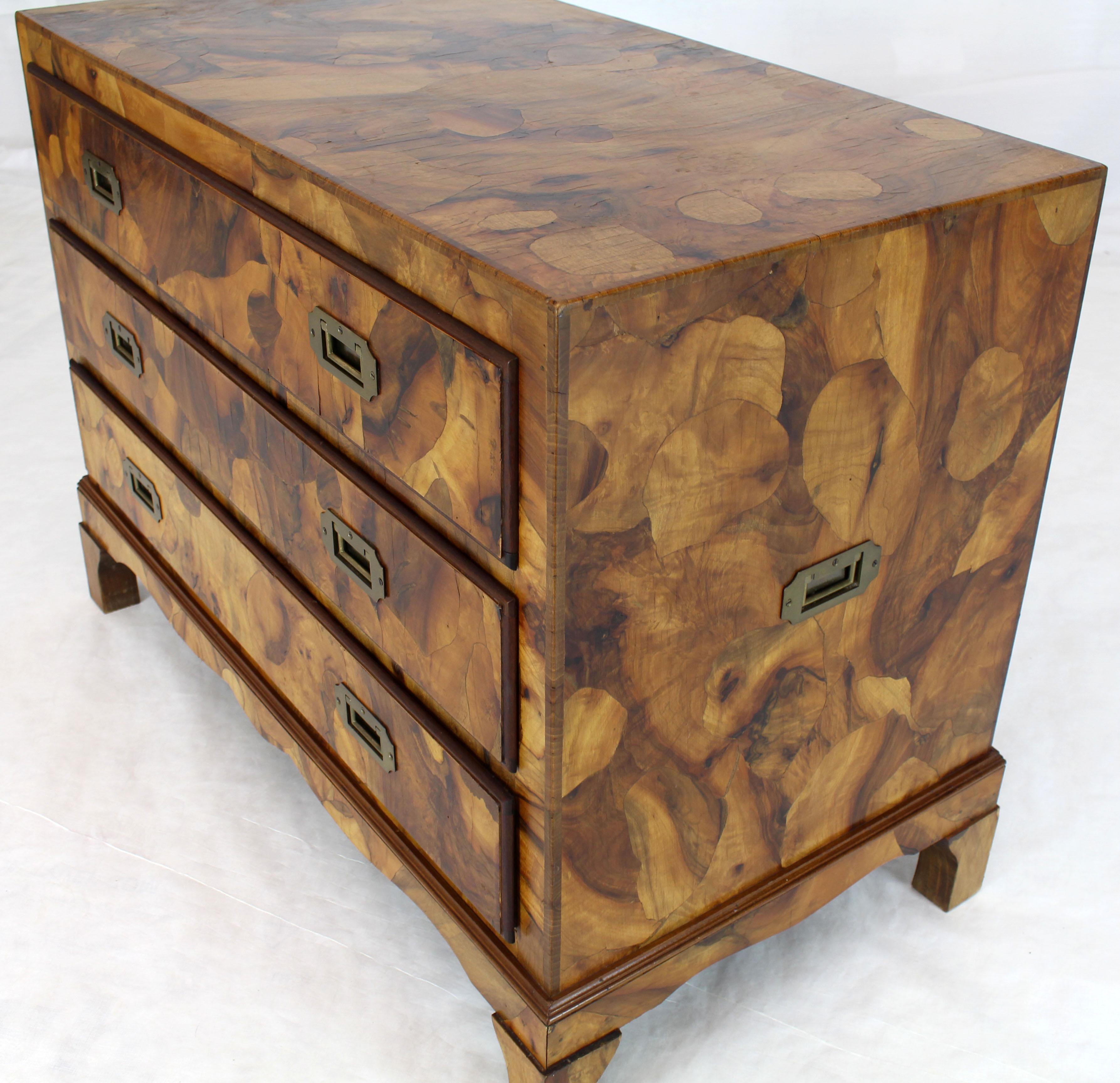 burled wood chest