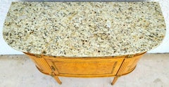Italian Burl & Ormolu Mounted Granite Top Bar Cabinet Sideboard