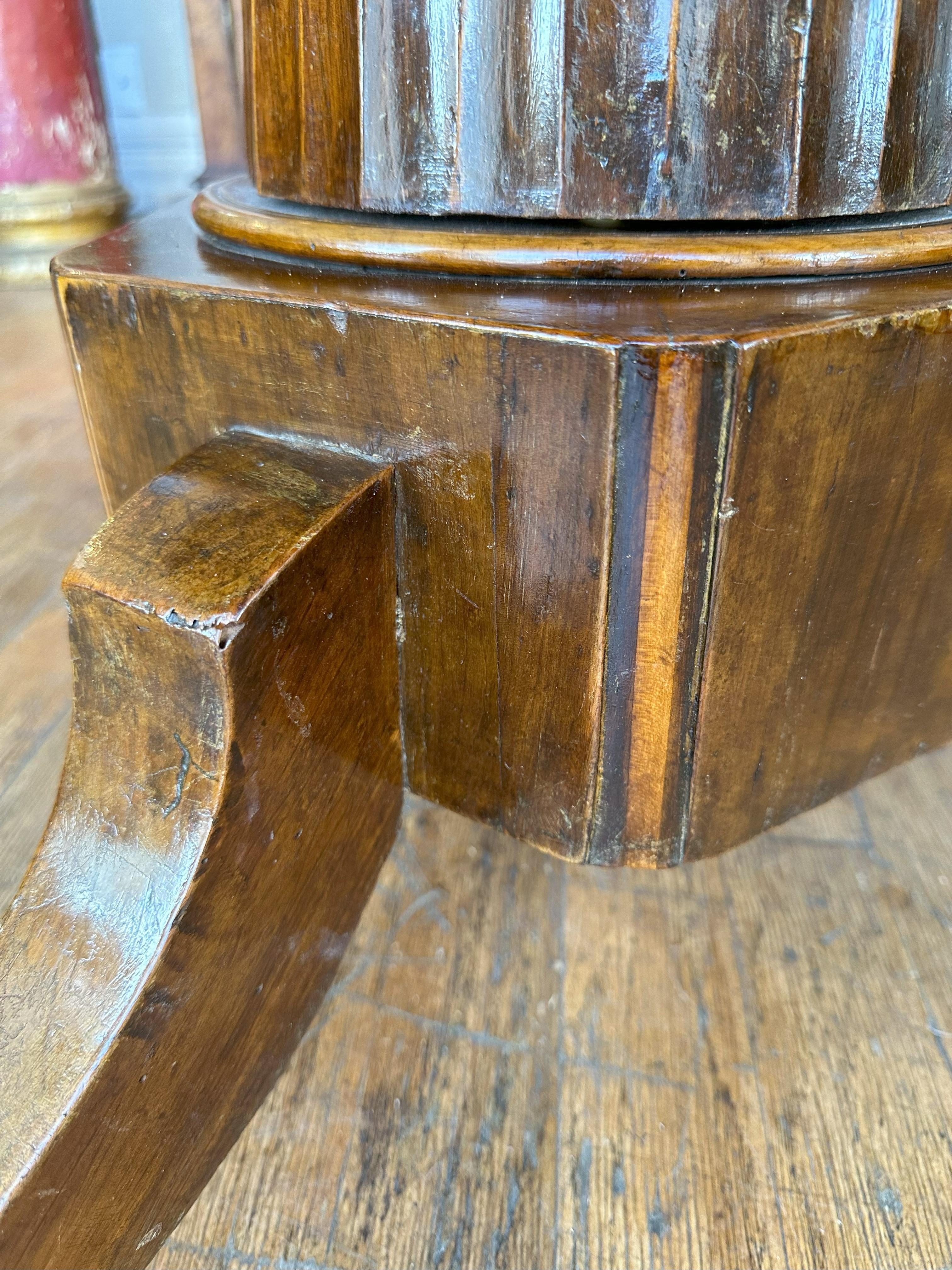 19th Century Italian Burl Walnut Inlaid Center Table, circa 1830 For Sale