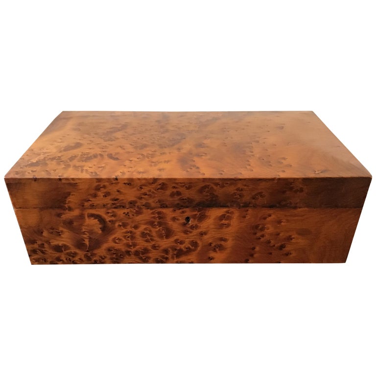 Italian Burl Wood Box at 1stDibs