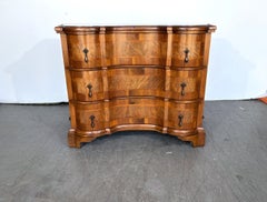 Italian Burl Wood Commode / Chest of Drawers