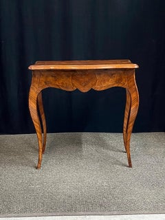 Italian Burl Wood Console Table