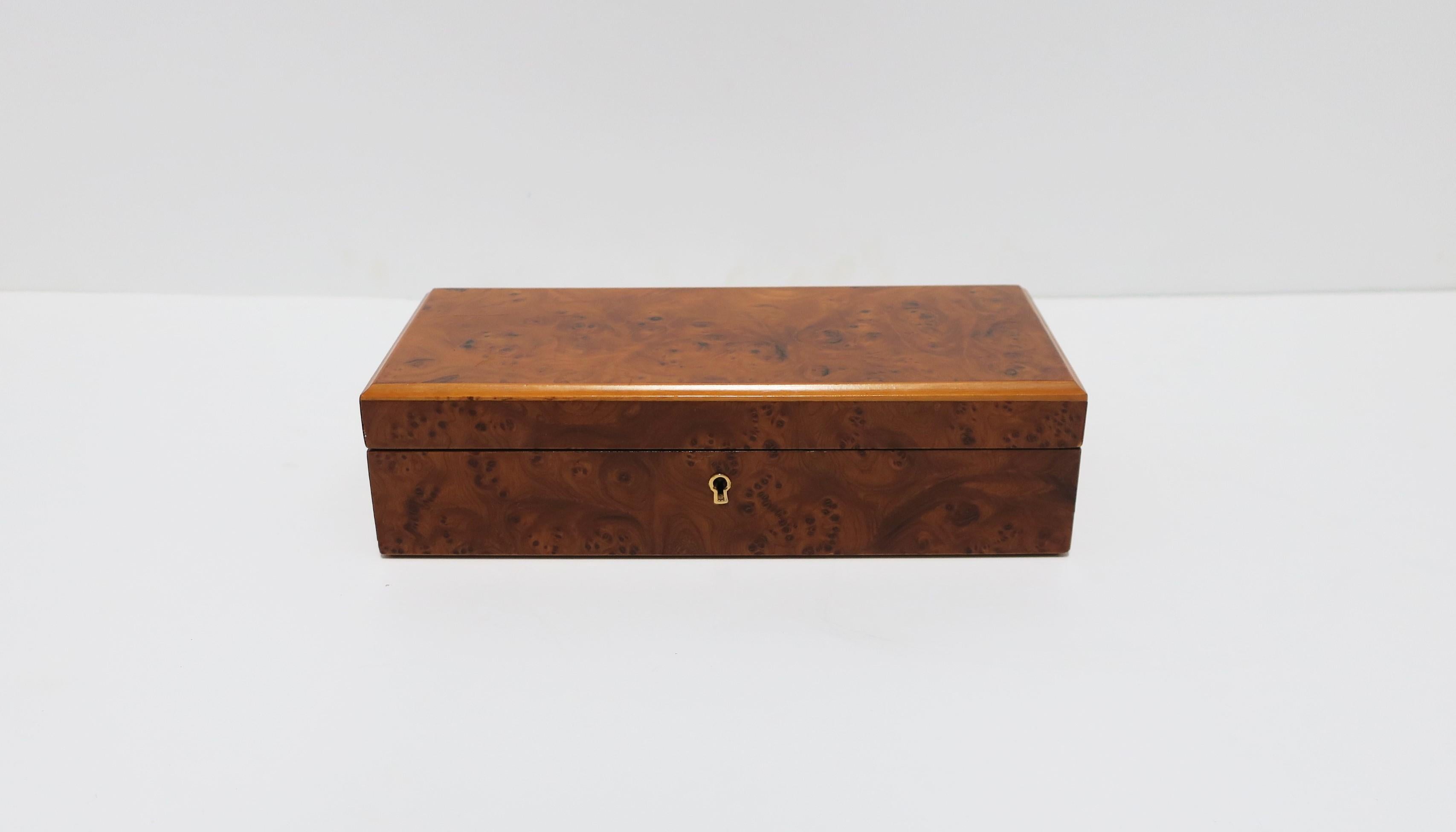 Italian Burl Wood Jewelry Box 3