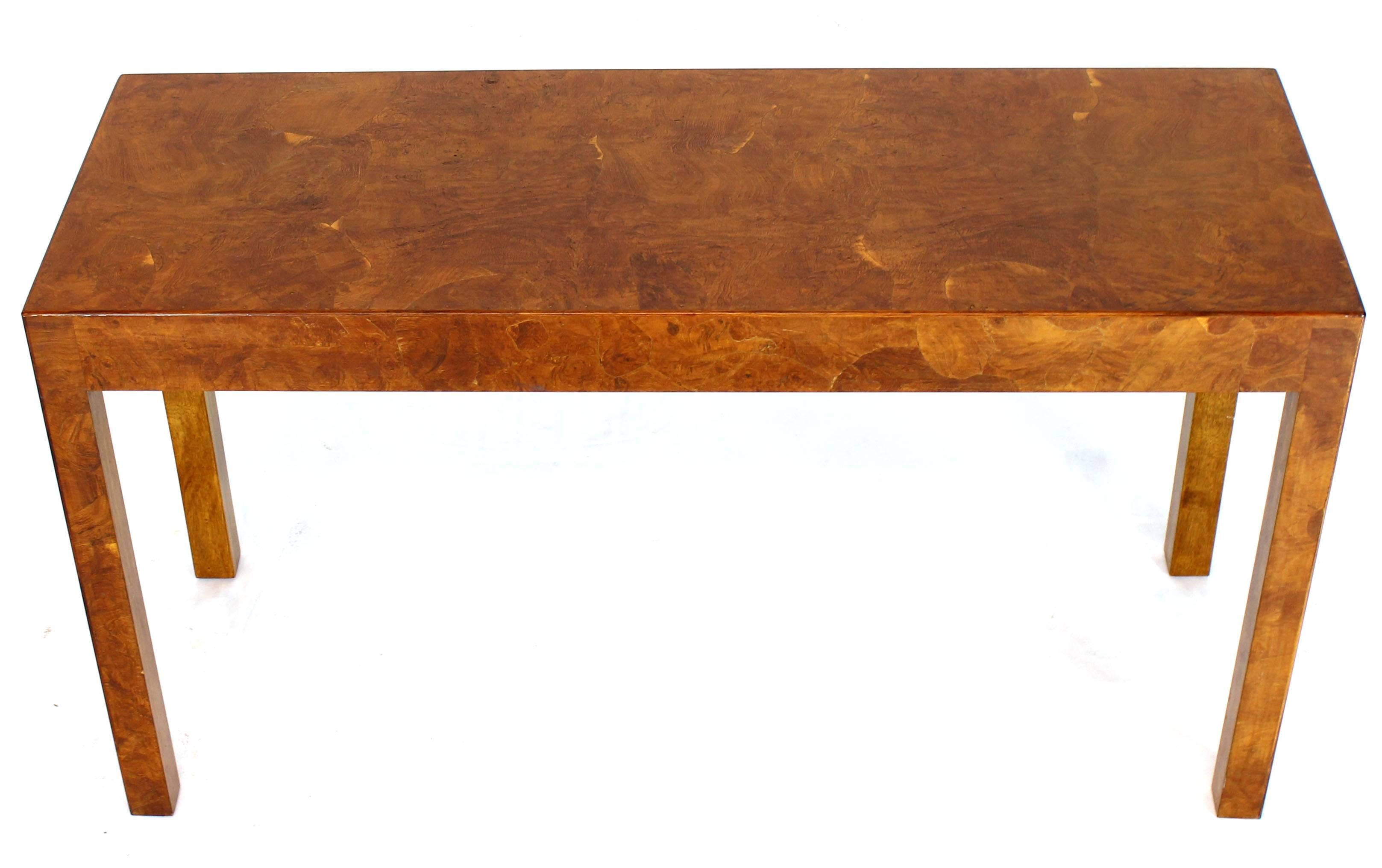 burlwood console table