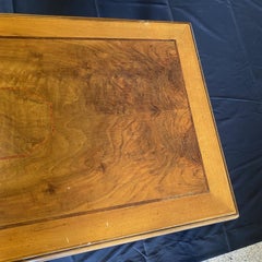 Italian Burled Walnut and Silver Gilt Hoof Foot Coffee Table