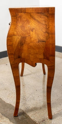 Italian Burled Wood Bombe Commode