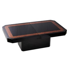 Tavolino da caffè italiano in Wood nello stile di Willy Rizzo