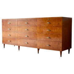 Italian Burr Wood Chest Of Drawers