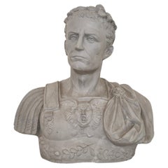 Buste de Caesar italien en plâtre et en fibre de verre, vers 1960