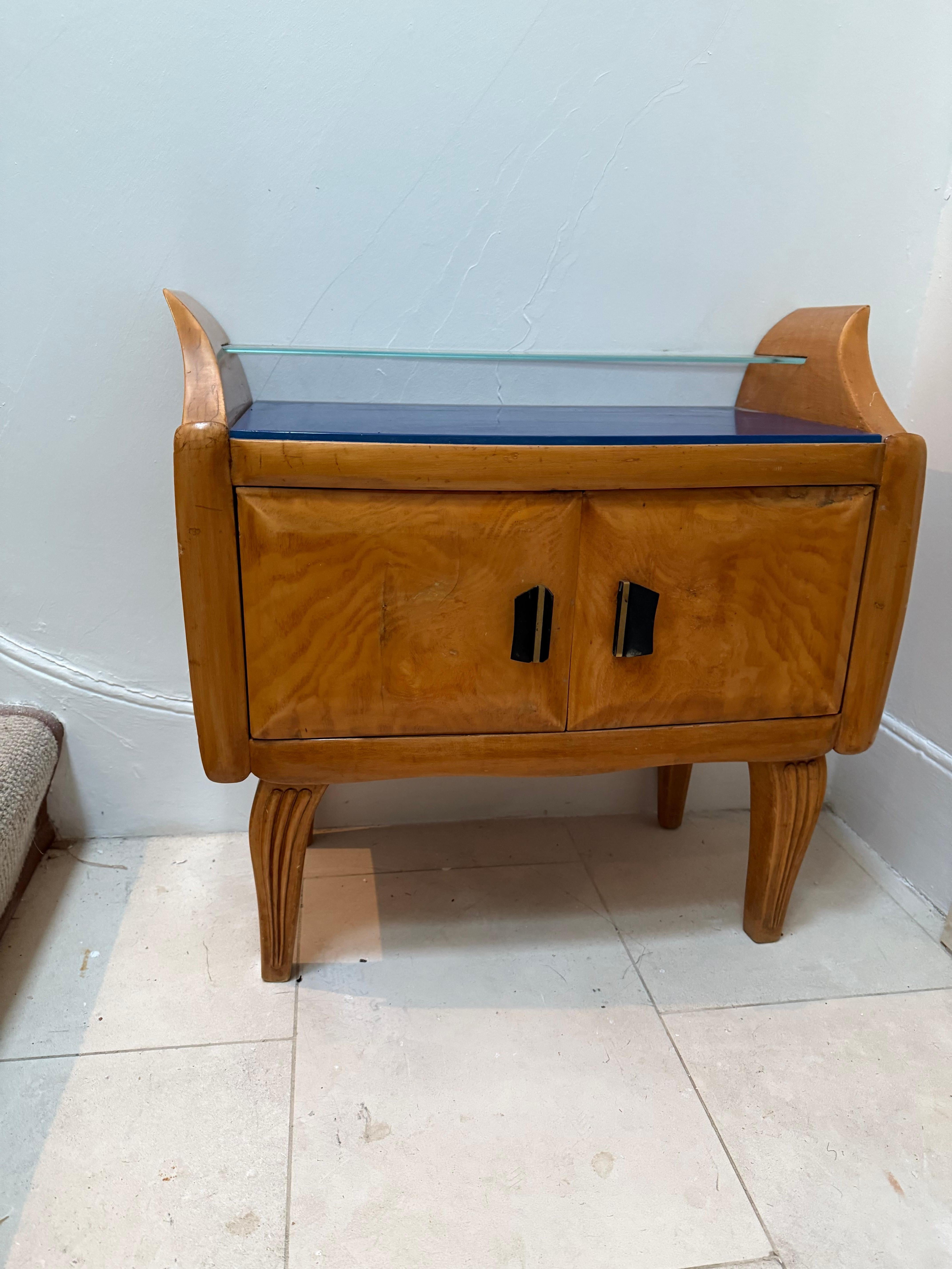 Art Deco Italian c. 1940's Pair Of Side Tales By Dassi For Sale