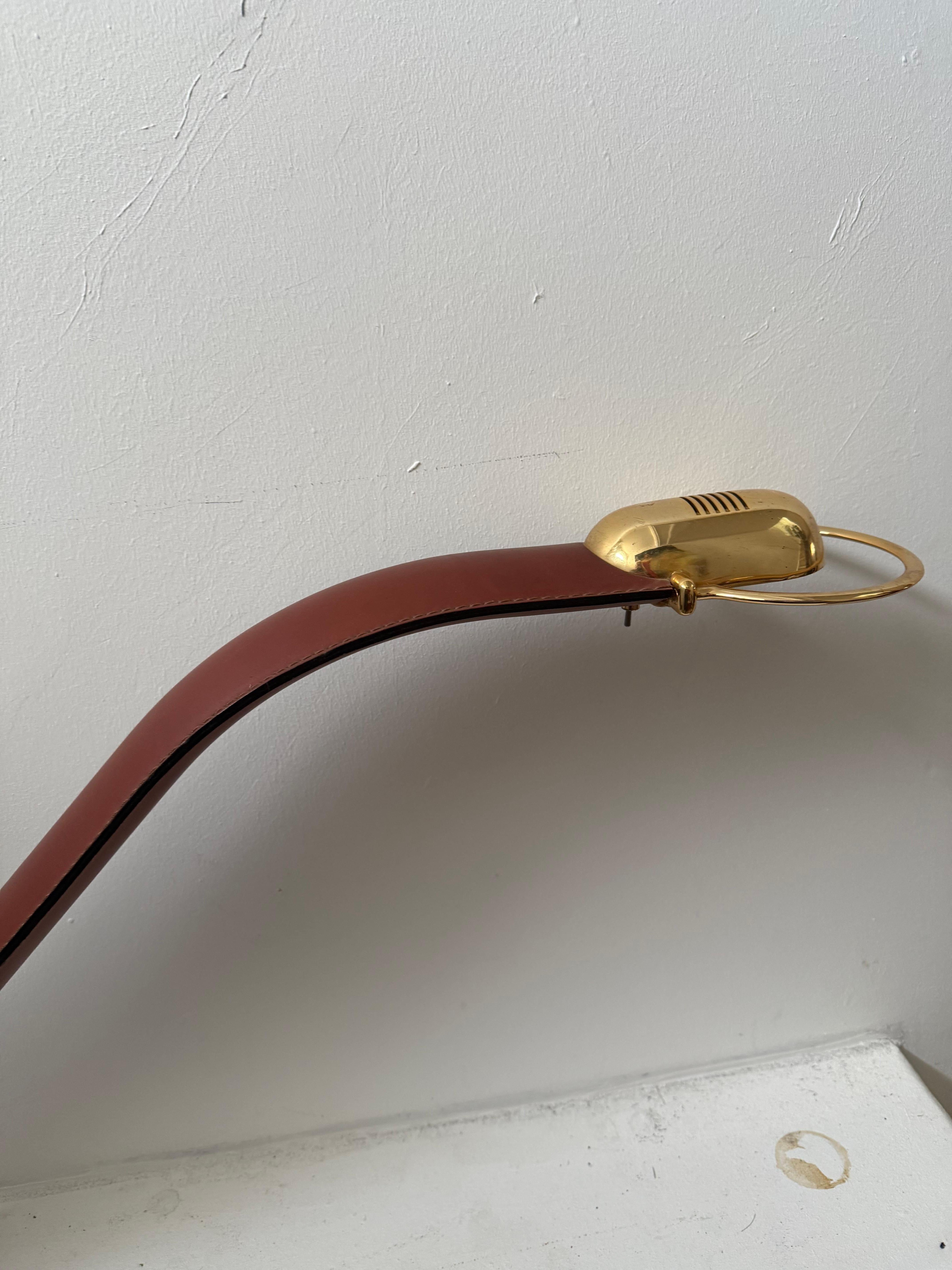 Mid-Century moderno Lampada Cobra in pelle di Traso Milano del 1988 in vendita