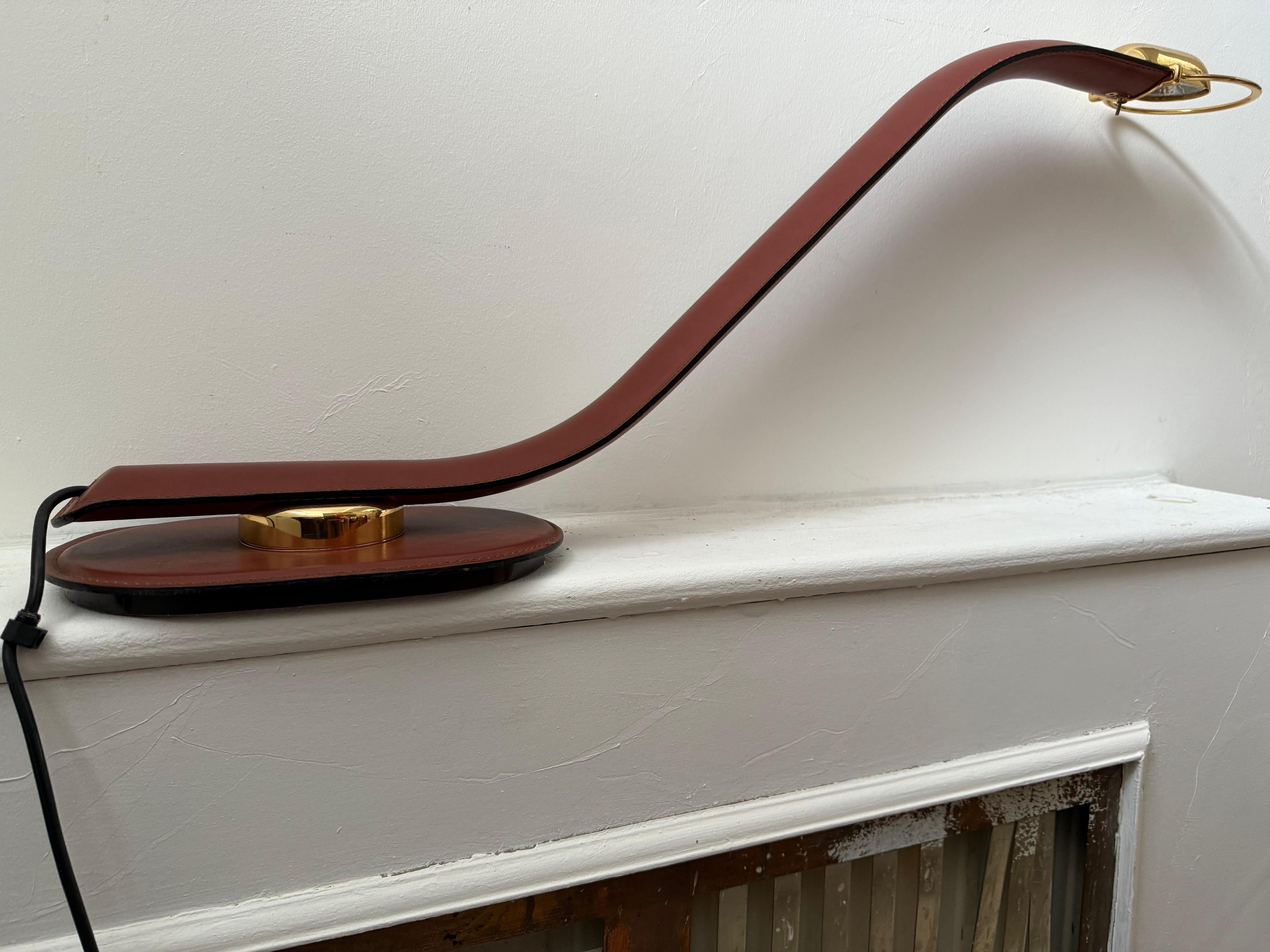 Lampada Cobra in pelle di Traso Milano del 1988 In condizioni ottime in vendita a London, GB