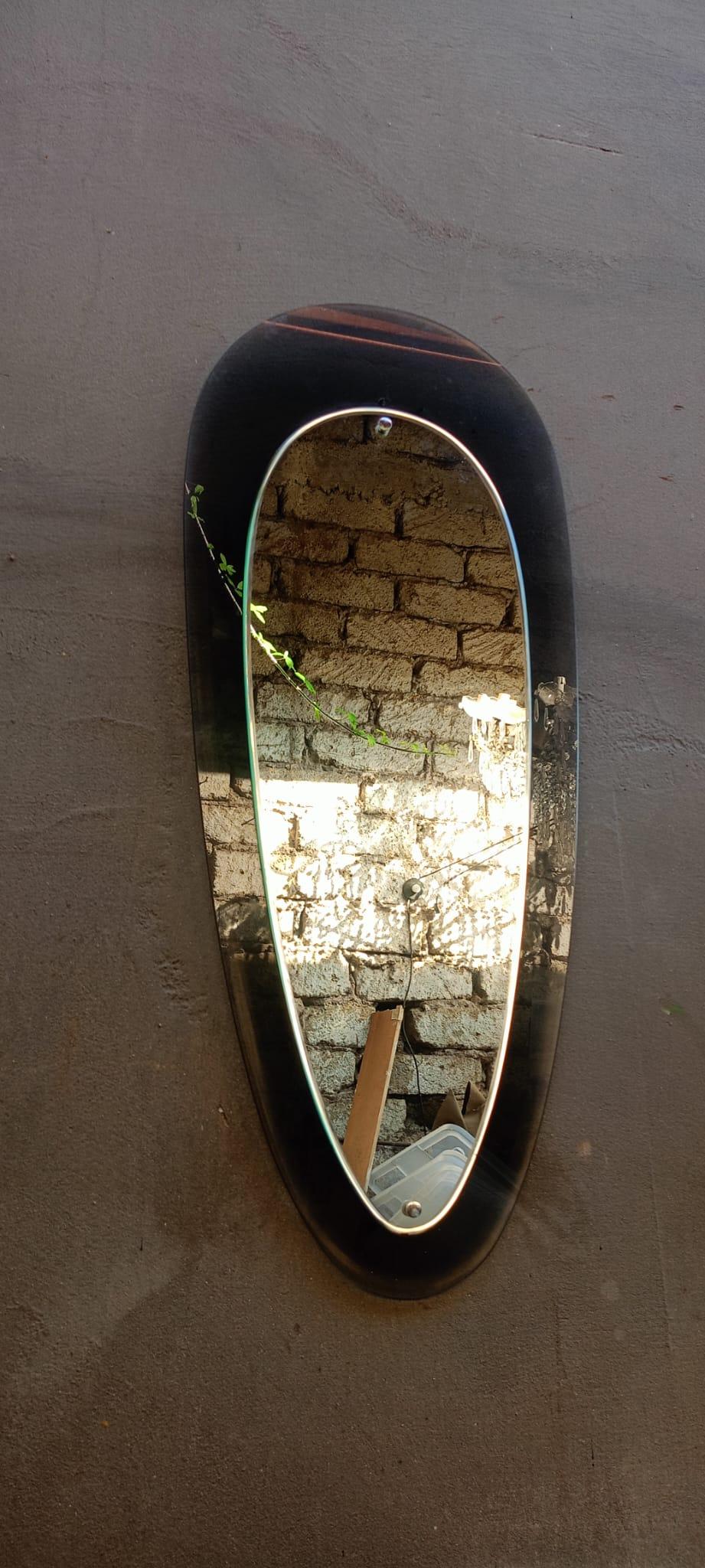 Other Italian c.70' wall mirror attributed to Crystal Art For Sale