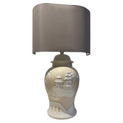 Lampada da tavolo in ceramica smaltata italiana degli anni 70 circa